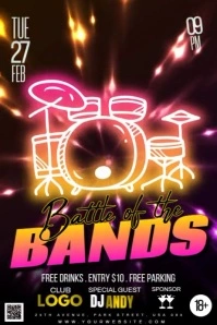 Battle of the Bands Poster template