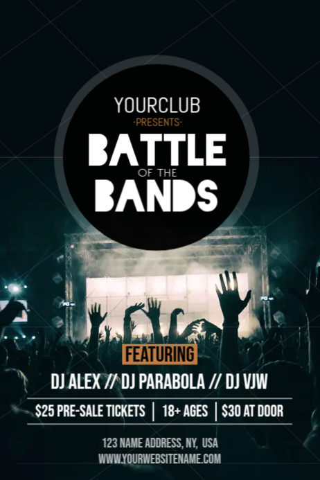 Battle of the Bands Плакат template