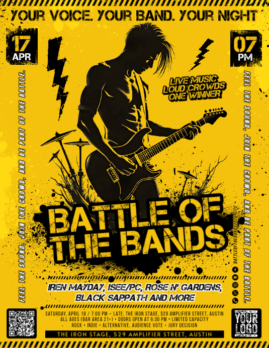 Plantilla de Battle Of The Bands Party Flyer Template | PosterMyWall