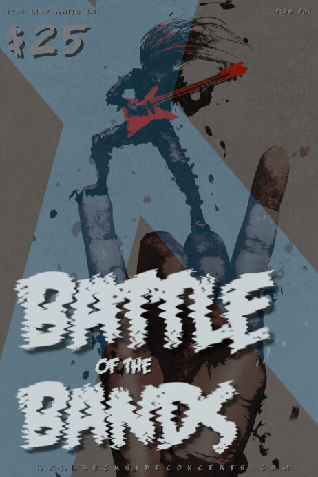 Battle Of The Bands Rocker Poster Template PosterMyWall battle-of-the-bands-rocker-poster-template-postermywall