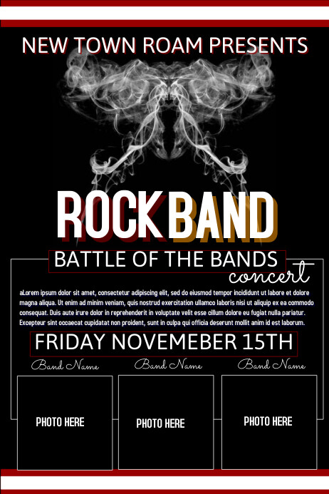 battle of the bands template postermywall battle of the bands poster template