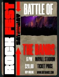 BATTLE OF THE BANDS V. 1 VIDEO Flyer (US-Letter) template