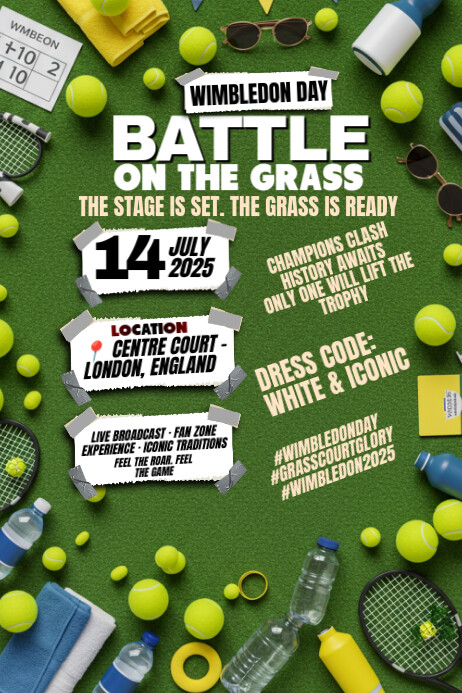 Battle on the Grass: The Stage Is Set Плакат template