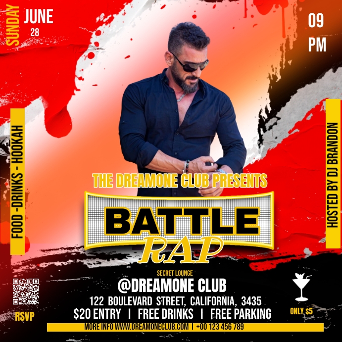 Battle Rap Ads Template | PosterMyWall