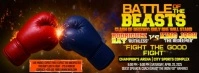 Battle the Beasts Boxing Match Facebook Cover Photo template