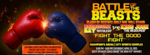 Battle the Beasts Boxing Match Facebook-coverfoto template