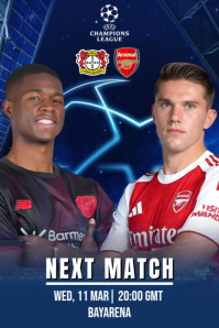 Bayer 04 Leverkusen Vs Arsenal Champions League Poster 海报 template