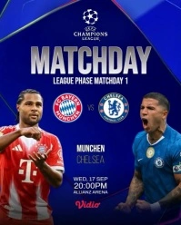 BAYERN MUNCHEN VS CHELSEA Instagram Portrait template