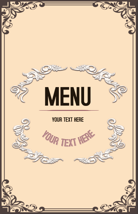 BB Menu 01 Front Classic Template | PosterMyWall