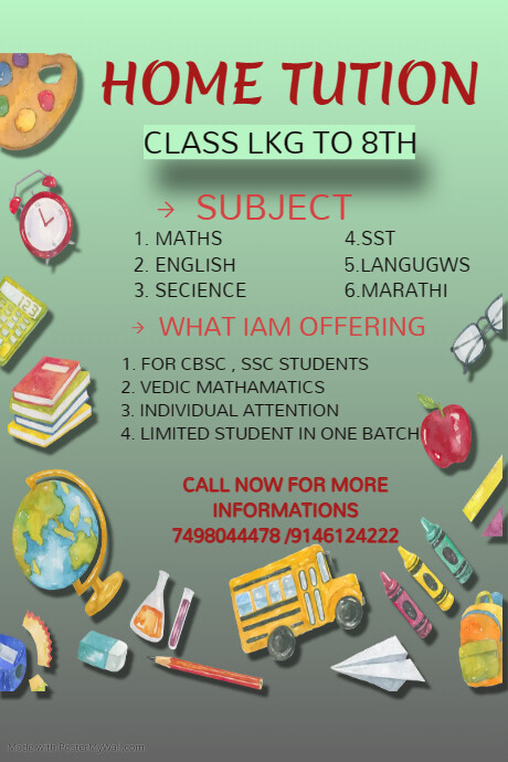 Tuition class templete | PosterMyWall