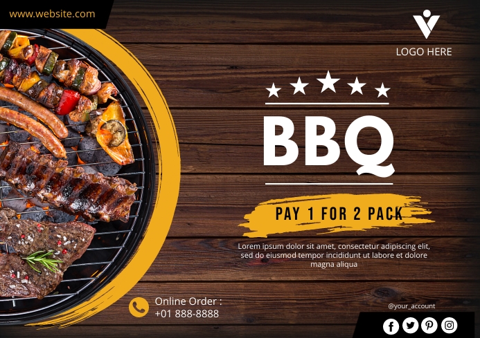 Bbq Banner Examples BBQ banner template design | PosterMyWall