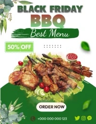 BBQ Black Friday Video Iflaya (Incwadi ye-US) template