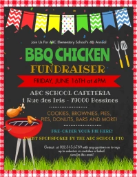 BBQ Chicken Fundraiser Flyer ใบปลิว (US Letter) template
