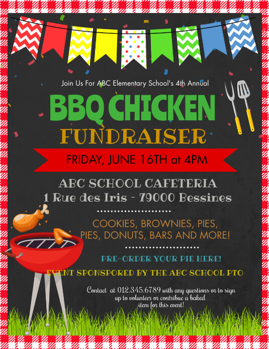 Copy of BBQ Chicken Fundraiser Flyer PosterMyWall