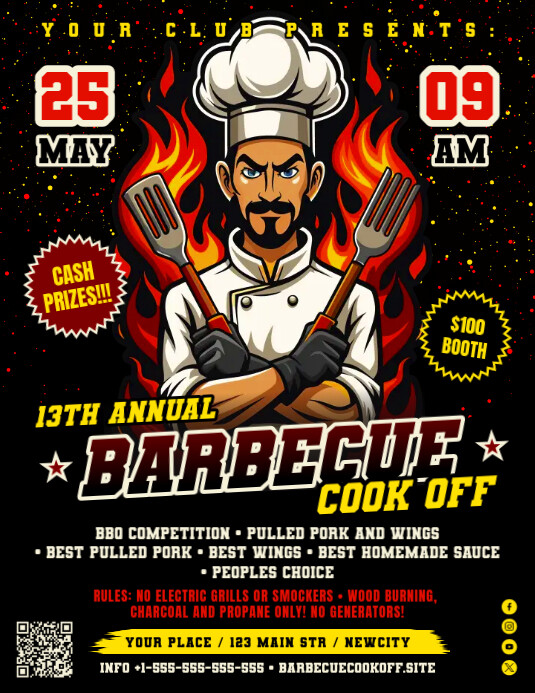 BBQ Cook Off Flyer Template | PosterMyWall