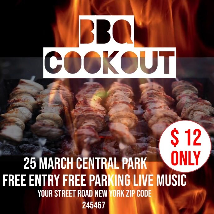 BBQ Cookout Template | PosterMyWall