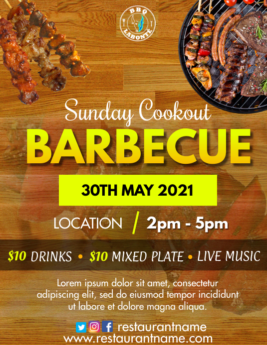 BBQ Cookout Template | PosterMyWall
