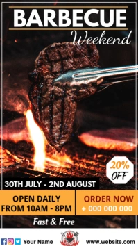 BBQ Digital Display (9:16) template