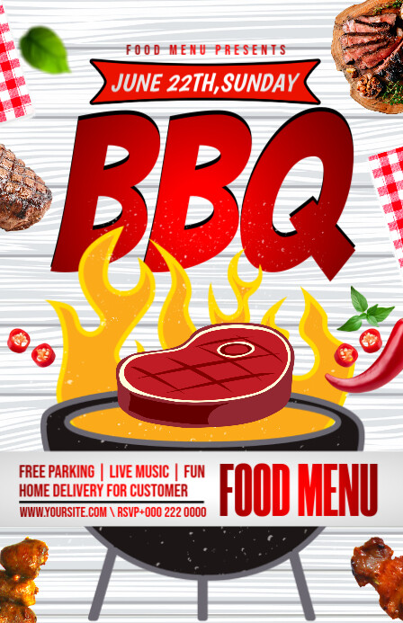 BBQ Halfbladsy Breed template