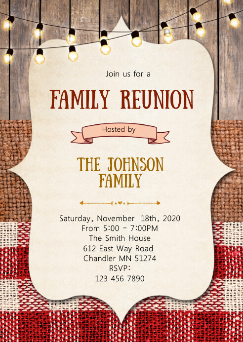 bbq family reunion party invitation Template | PosterMyWall