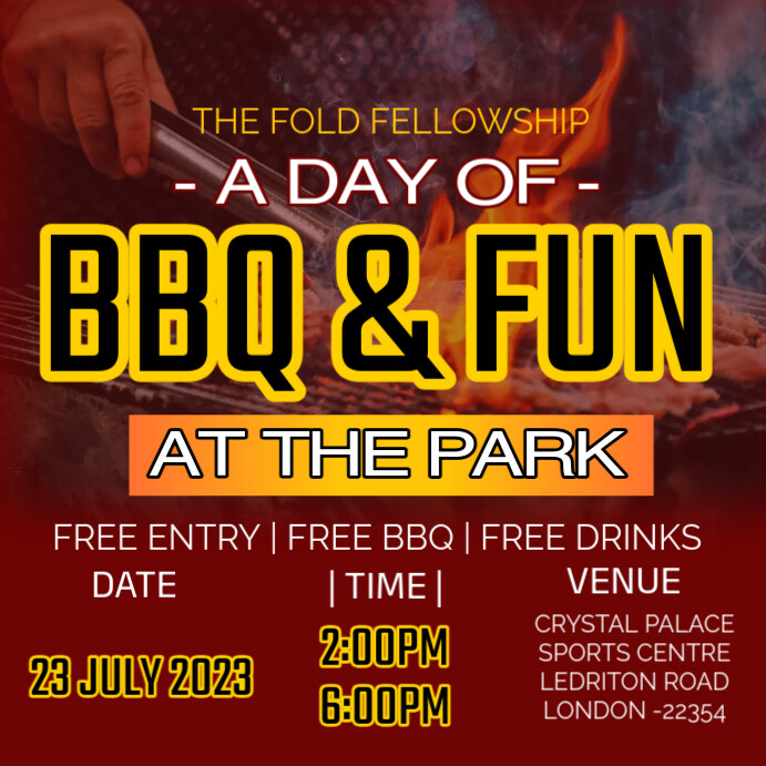 BBQ flyer Instagram Post template