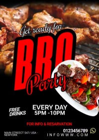 BBQ Flyer A5 template