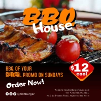 BBQ Hot Burger 2 Post Instagram template