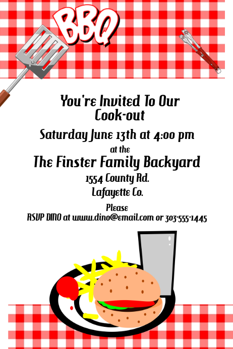 Retro Bbq Invitation Template By Diane Labombarbe