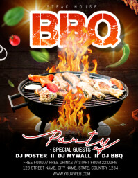 bbq party Flyer (format US Letter) template