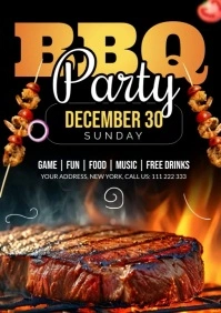 BBQ Party A4 template