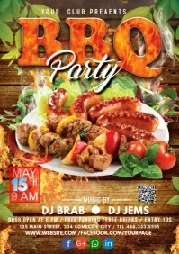 bbq party A3 template