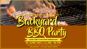 BBQ PARTY Digitale display (16:9) template
