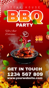 bbq party Facebook Story template