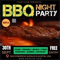 BBQ party Instagram Post template