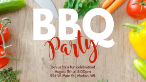 BBQ Party Pantalla Digital (16:9) template