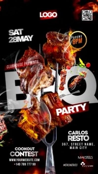 bbq party Historia de Instagram template