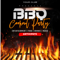 BBQ Party Kwadrat (1:1) template