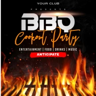 BBQ Party Square (1:1) template