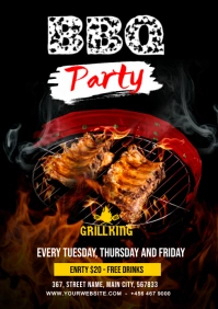 BBQ party A5 template