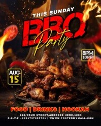 BBQ party Instagram Portrait template