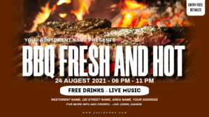 BBQ PARTY Digital Display (16:9) template