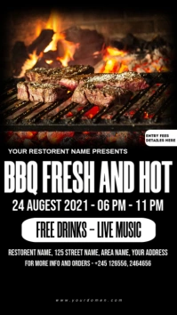 BBQ PARTY Digital Display (9:16) template