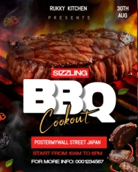 Bbq Party Flyer Instagram Portrait template