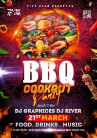 BBQ Party Flyer A4 template
