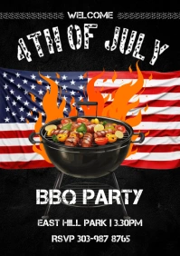 BBQ Party Flyer A5 template