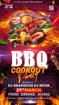 BBQ Party Flyer Historia de Instagram template