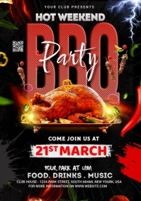 BBQ Party Flyer A4 template