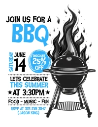 BBQ Party Flyer Folder (US Letter) template
