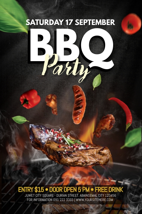 Spring Bbq Poster Plantilla de BBQ Party Poster | PosterMyWall