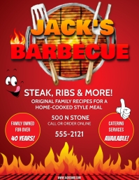 BBQ RESTAURANT ใบปลิว (US Letter) template